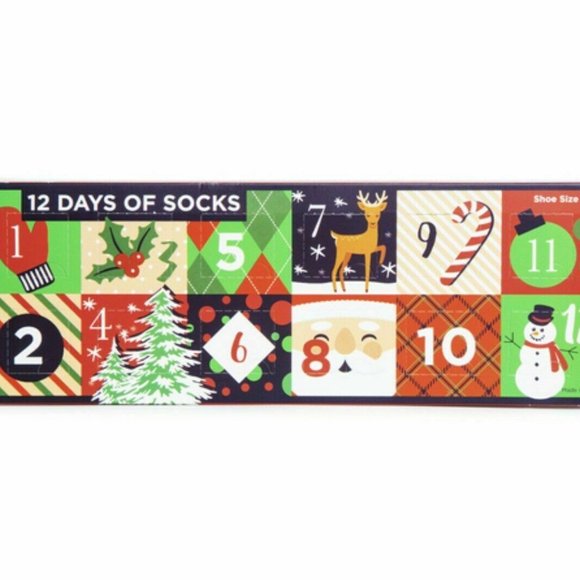 12 Days Christmas Countdown Surprise Ankle Socks - Picture 2 of 3